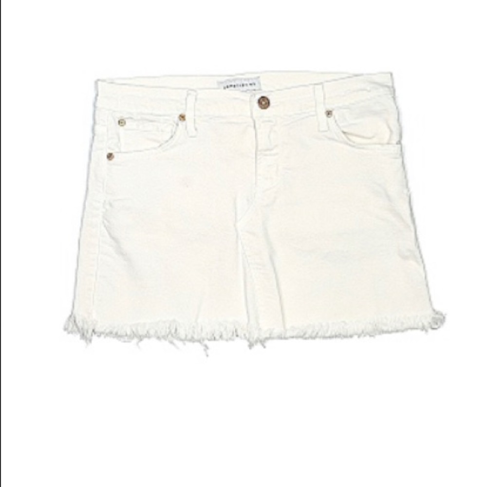 Denim skirt, Distressed James jeans